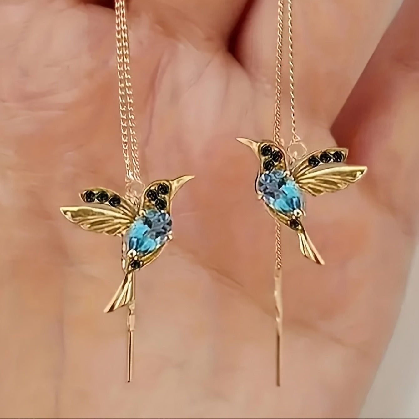 Eleganckie kolczyki z ptakami