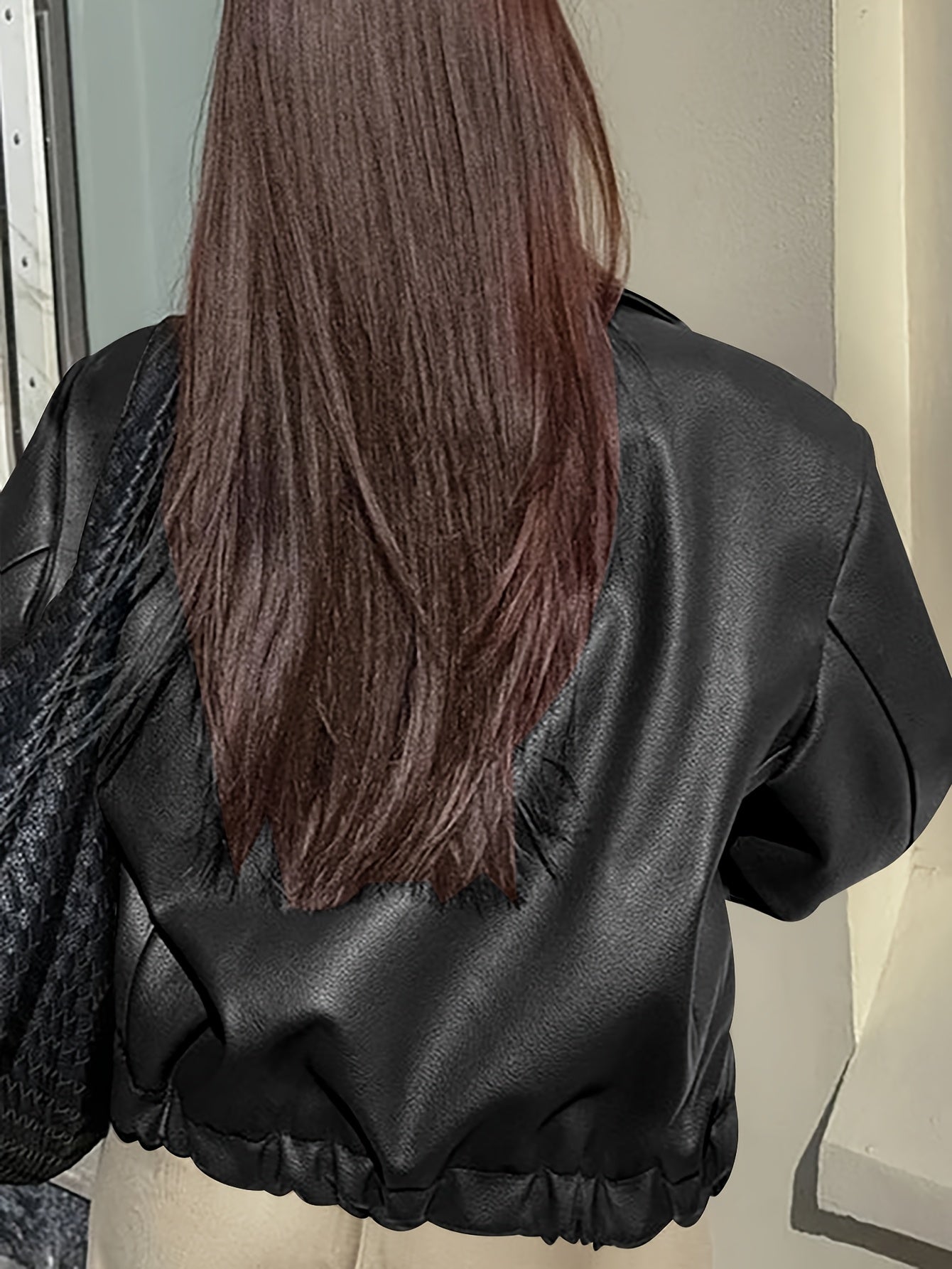 Stylowa Casual Retro Kurtka Motocyklowa dla Kobiet - Kurtka PU